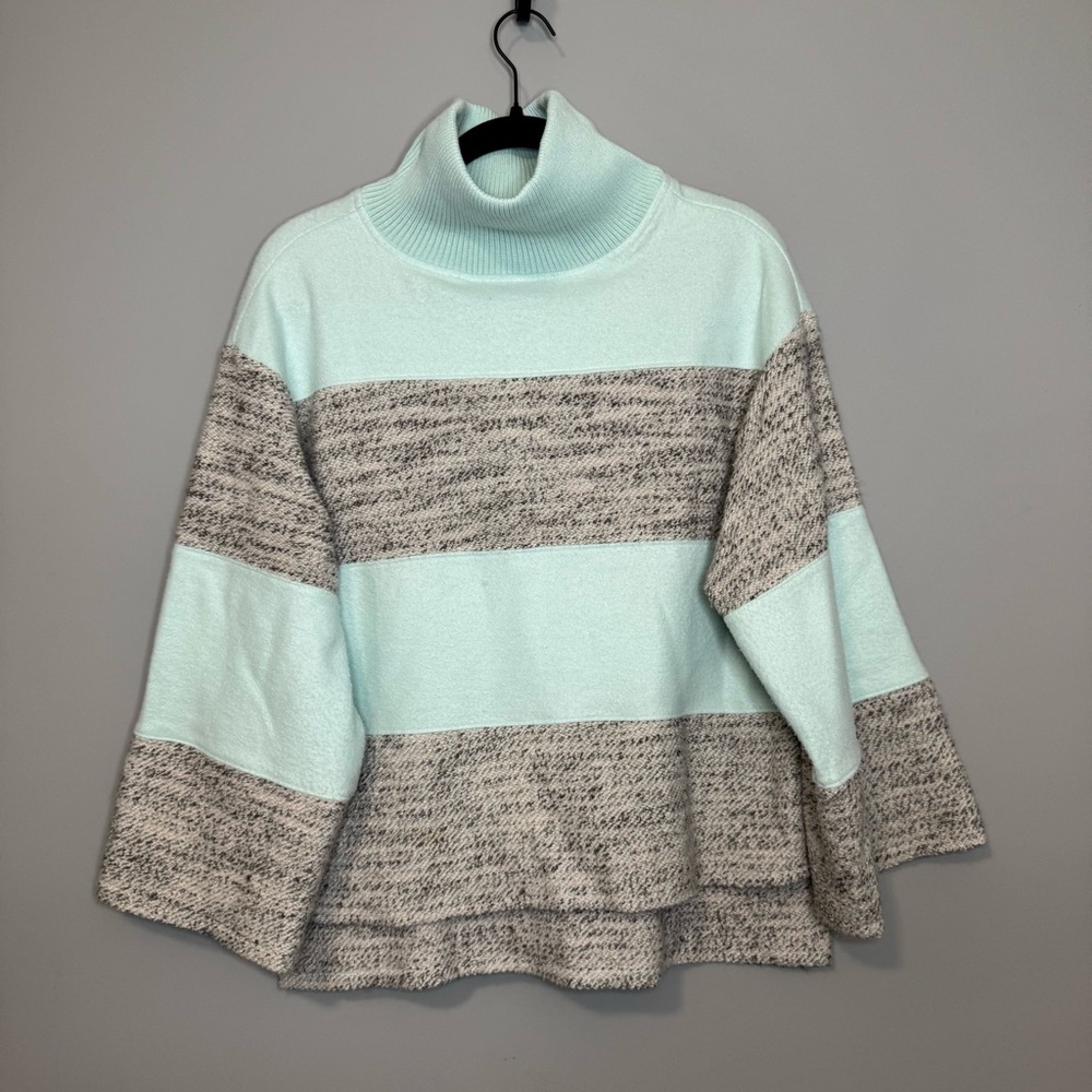 Anthropologie Daily Practice Striped Oversized Turtleneck Sweater XXS